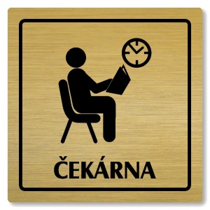 Čekárna, 118x118mm, zlatá, Arizona